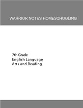 Load image into Gallery viewer, Warrior Notes Homeschooling: Grade Seven | English, Language Arts &amp; Reading
