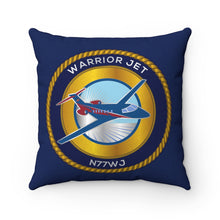 Load image into Gallery viewer, Warrior Notes: Jet -Spun Polyester Square Pillow

