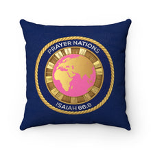 Load image into Gallery viewer, Warrior Notes: Isaiah 66:8 -Faux Suede Square Pillow

