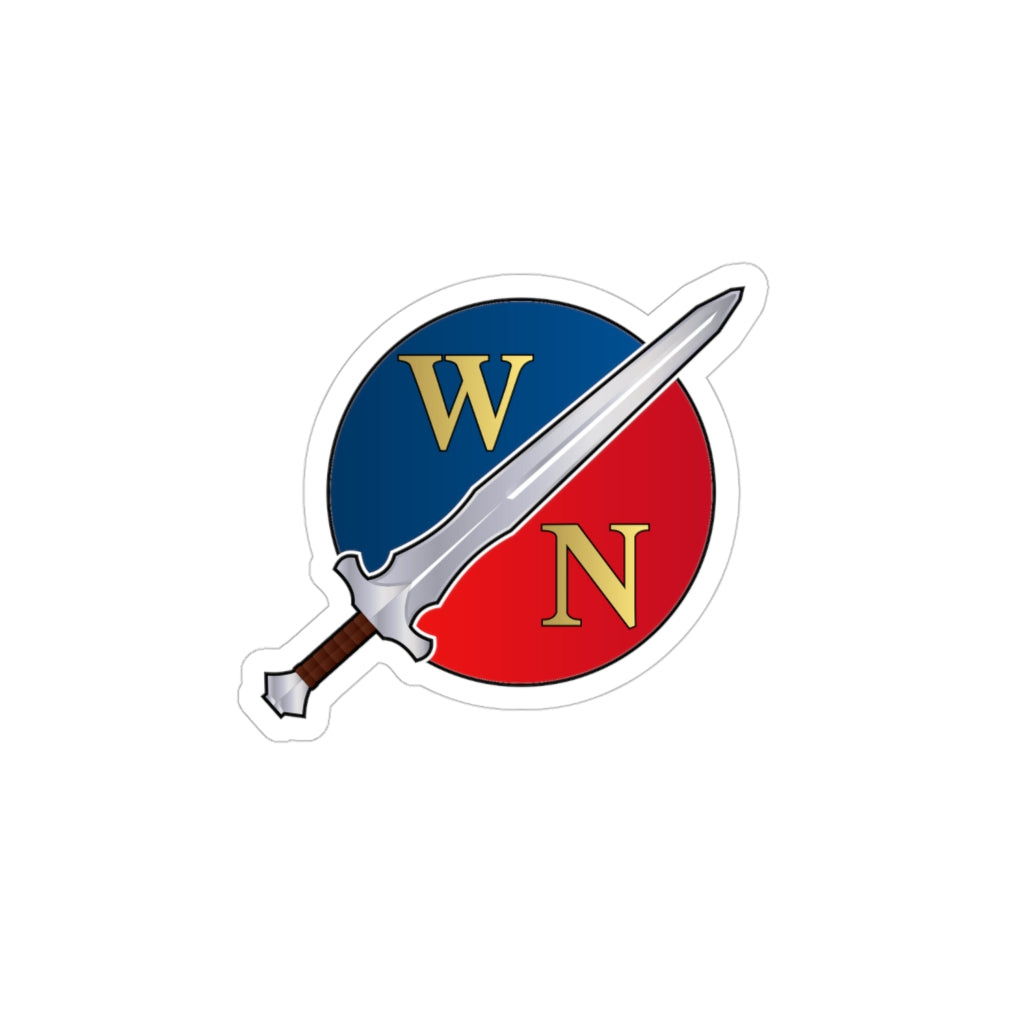 Warrior Notes - Logo -Transparent Outdoor Stickers, Die-Cut, 1pcs