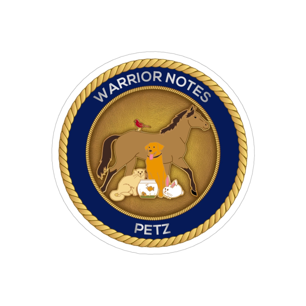 Warrior Notes: Petz -Transparent Outdoor Stickers, Die-Cut, 1pcs