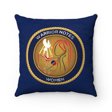 Load image into Gallery viewer, Warrior Notes: Women -Faux Suede Square Pillow
